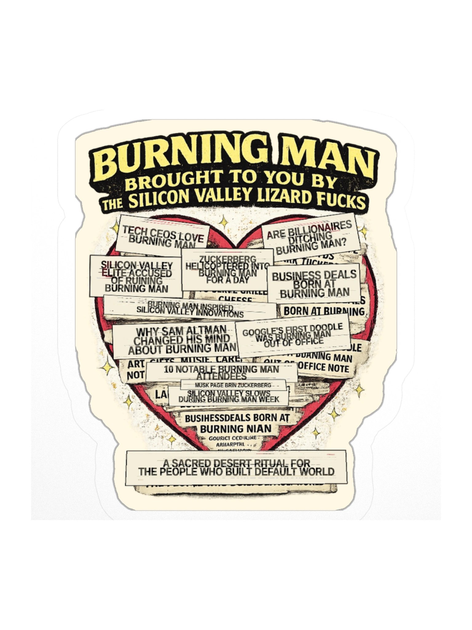 Burning Man Receipt Department sticker