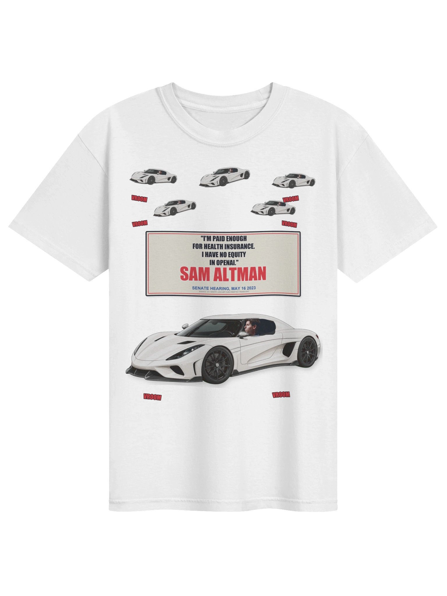 Sam Altman Regera Panic Brochure tee