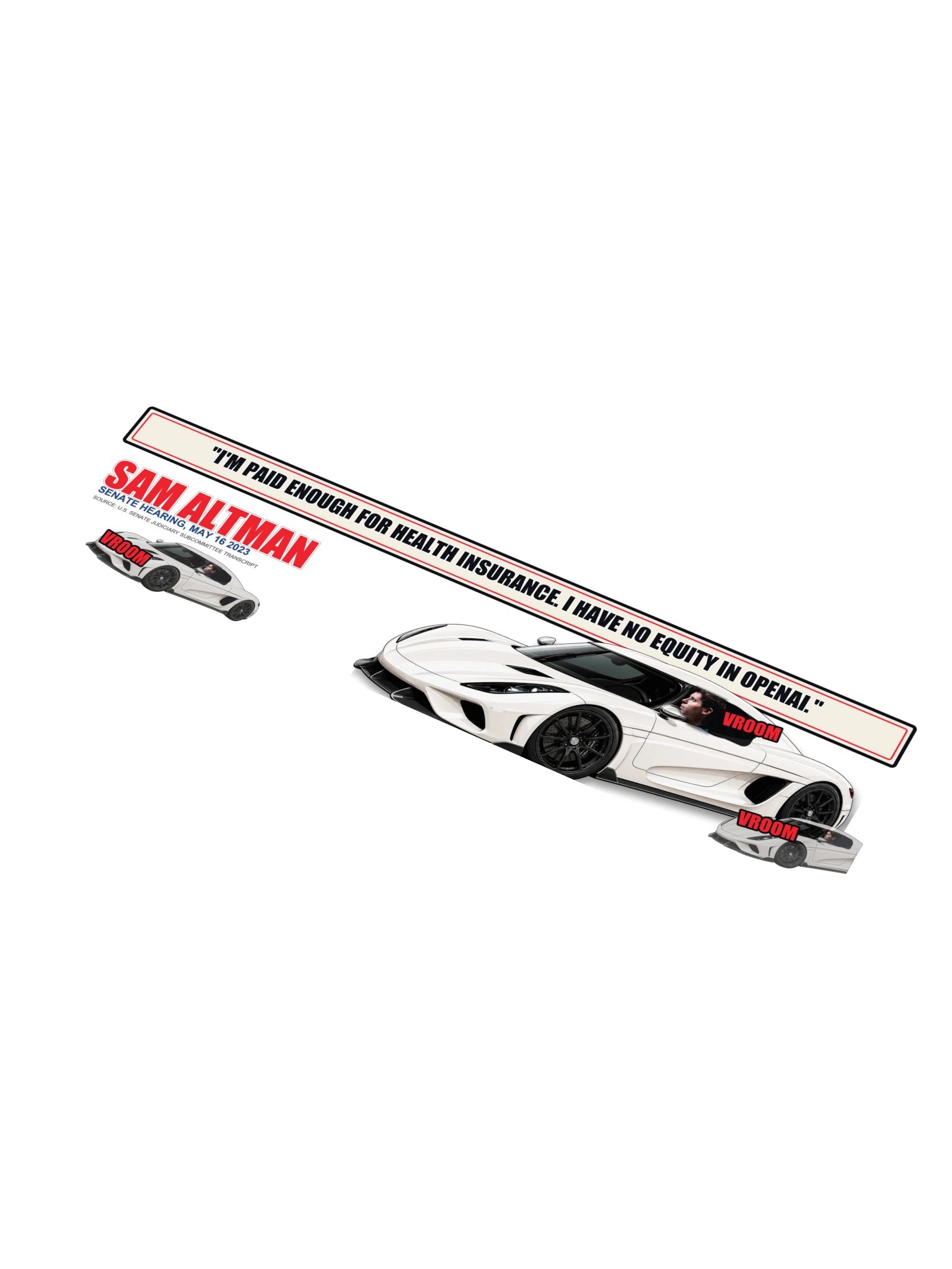 Sam Altman Regera Panic Brochure sticker